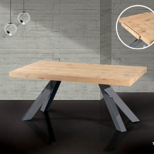 Τραπέζι ΜΕΤΑΛΛΟ 180Χ100 με προέκταση 0.40cm